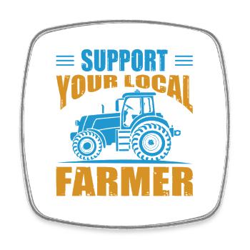 Agriculteur offre des cadeaux agricoles Tracteurs agricoles - Magnet carré - blanc - Devant