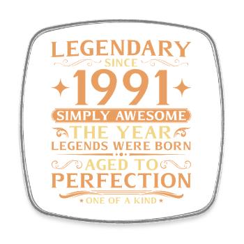 35th Birthday Vintage of Legends 1991 - Square fridge magnet - white - Front