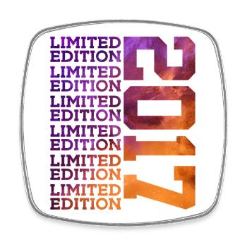 9 Jahre LIMITED EDITION 2017 9. Geburtstag - Viereckiger Kühlschrankmagnet - Weiß - Vorne