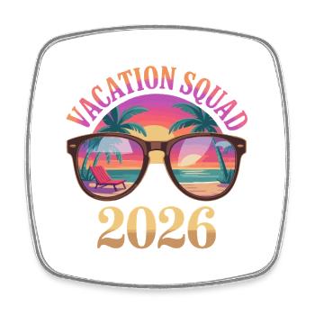 Vacances de l’équipe de vacances 2026 - Magnet carré - blanc - Devant