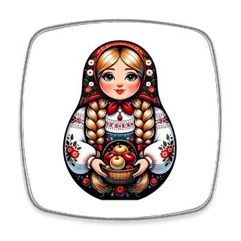  Matroschka auf russisch Matryoshka Doll Russian - Viereckiger Kühlschrankmagnet - Weiß - Vorne