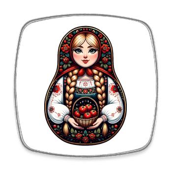  Matroschka auf russisch Matryoshka Doll Russian - Viereckiger Kühlschrankmagnet - Weiß - Vorne