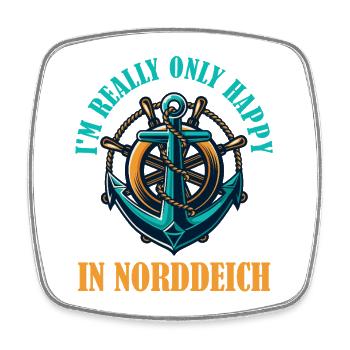 North Sea I'M ONLY REALLY HAPPY IN - Square fridge magnet - white - Front