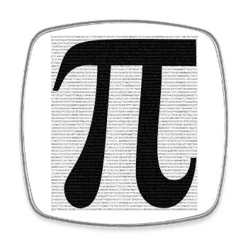 Mathématiques du symbole pi avec valeur numérique - Magnet carré - blanc - Devant