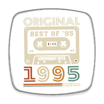 1995 Vintage Rétro Cadeau D'anniversaire - Magnet carré - blanc - Devant