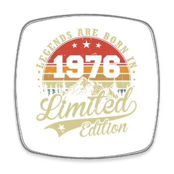 Legenden werden geboren 1976 Geburtstagsgeschenk - Viereckiger Kühlschrankmagnet - Weiß - Vorne