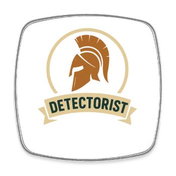 Detectorist Metal Detecting design Treasure Hunter - Square fridge magnet - white - Front