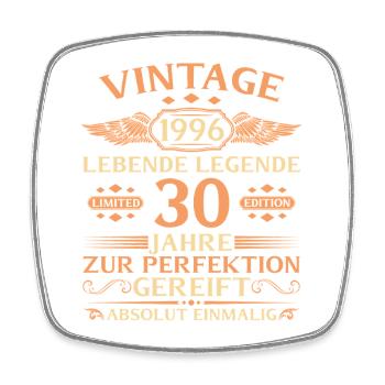 30th Birthday Vintage 1996 Year - Square fridge magnet - white - Front