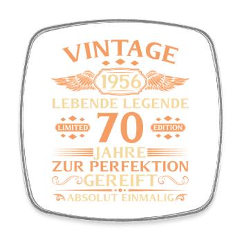 70th Birthday Vintage 1956 Year - Square fridge magnet - white - Front