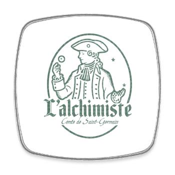 L'alchimiste - Viereckiger Kühlschrankmagnet - Weiß - Vorne