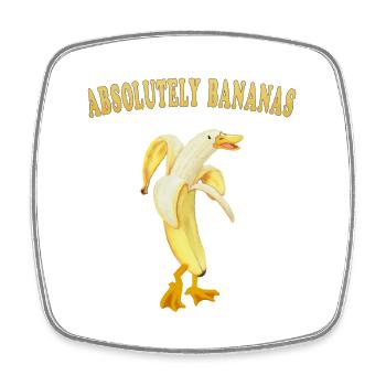 Absolutely Bananas Funny Goose Banana Design - Viereckiger Kühlschrankmagnet - Weiß - Vorne