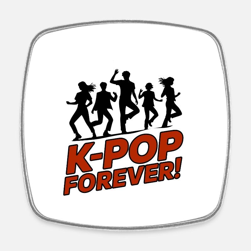 K-Pop Forever Dance Club - Magnet carré - blanc