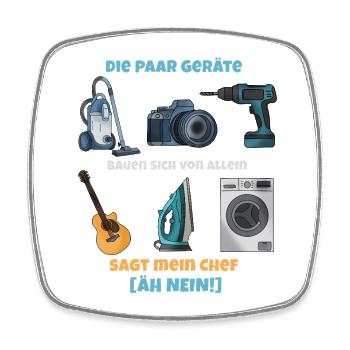 Gadgets Bande: Chef hat Unreht - Viereckiger Kühlschrankmagnet - Weiß - Vorne