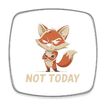 Fuchs Humor - Viereckiger Kühlschrankmagnet - Weiß - Vorne