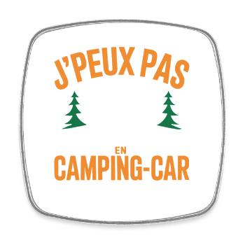 J’me Barre en Camping-Car Humour Campeur - Magnet carré - blanc - Devant