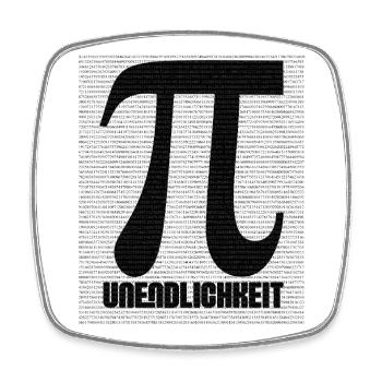 Pi Sign from Number Pattern - Square fridge magnet - white - Front