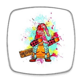 FEMME au foyer Gnome Dab Graffiti Maman de Noël Drôle - Magnet carré - blanc - Devant