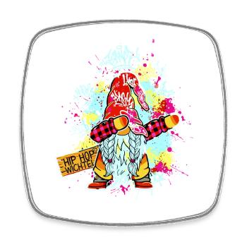 HIP HOP WICHTDeEL Dab Graffiti Rap Musik Xmas Crew - Viereckiger Kühlschrankmagnet - Weiß - Vorne