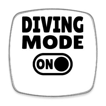 Diving Mode On – Tauchen - Viereckiger Kühlschrankmagnet - Weiß - Vorne