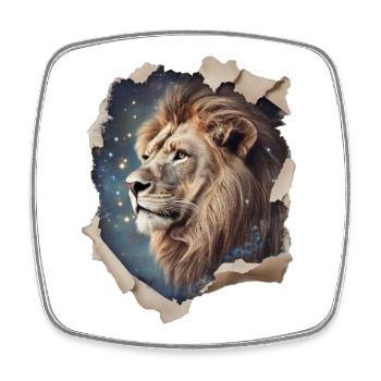 Lion Vintage - Square fridge magnet - white - Front