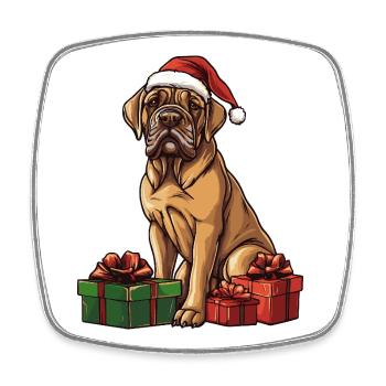 Cadeaux de Noël pour le chien mastiff - Magnet carré - blanc - Devant