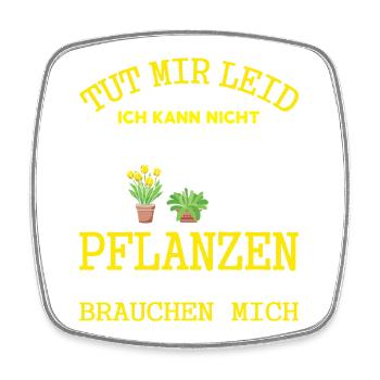 Jardinier dit jardinage Jardinage amateur Jardinier jardinier de jardins potagers - Magnet carré - blanc - Devant