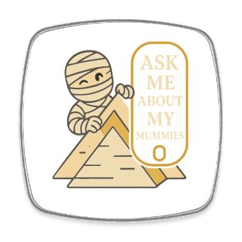 Pharaoh Archaeology in Ancient Egypt - Square fridge magnet - white - Front