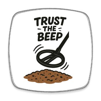 Faites confiance au design de chasse au trésor Beep - Magnet carré - blanc - Devant