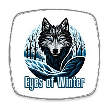 Eyes of Winter - Square fridge magnet - white - Front