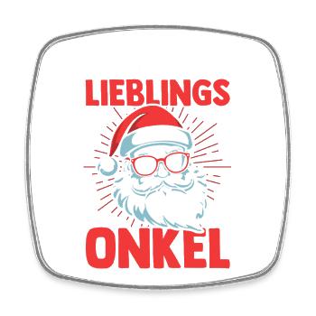 Santa Claus Uncle Claus Christmas - Square fridge magnet - white - Front