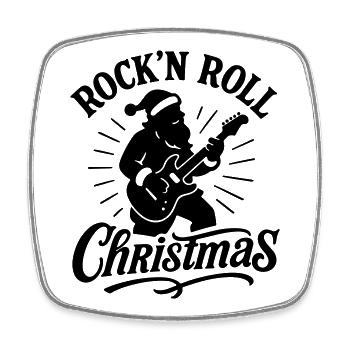 Christmas time Xmas weihnachten rock'n roll Santa  - Viereckiger Kühlschrankmagnet - Weiß - Vorne