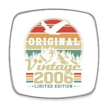 Original 2006 Vintage Vintage Birthday Retro - Square fridge magnet - white - Front