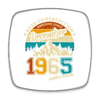Édition limitée cadeau d’anniversaire décembre 1965 - Magnet carré - blanc - Devant