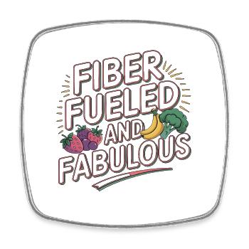 Nutritionist Fiber Fueled And Fabulous Dietitian - Square fridge magnet - white - Front
