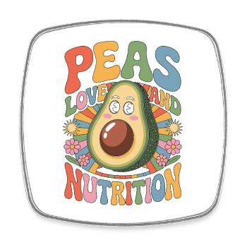 Nutritionist Peas Love And Nutritional Coach - Square fridge magnet - white - Front