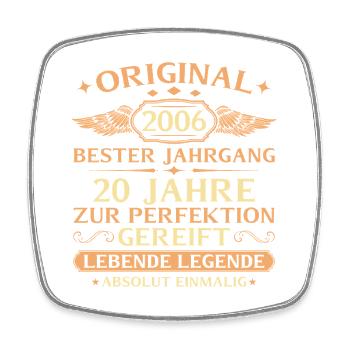2006 Year of construction Living Legend - 20th Birthday - Square fridge magnet - white - Front