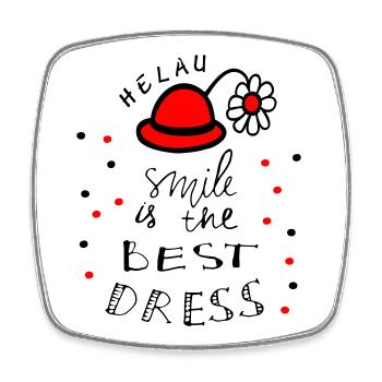 Carnival Helau - Square fridge magnet - white - Front