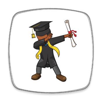 Dabbing Graduate College High School Class 2026 - Square fridge magnet - white - Front