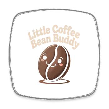 Coffee bean - Square fridge magnet - white - Front