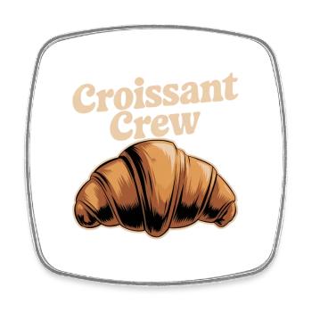 Croissant Crew - Viereckiger Kühlschrankmagnet - Weiß - Vorne