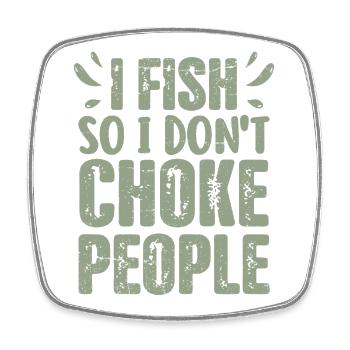 Hilarious Fisherman Saying Fishing Present - Square fridge magnet - white - Front