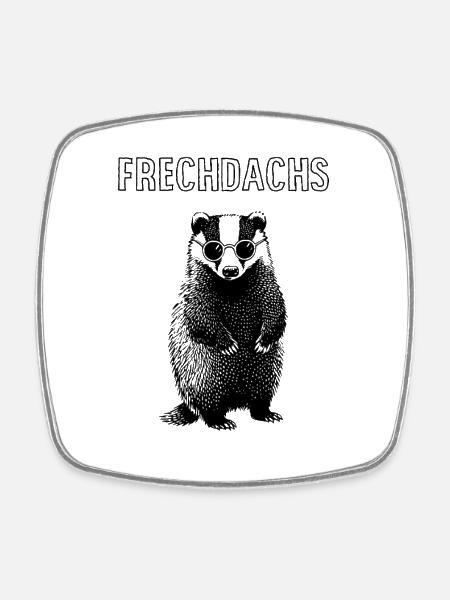 Frechdachs - Viereckiger Kühlschrankmagnet - Weiß