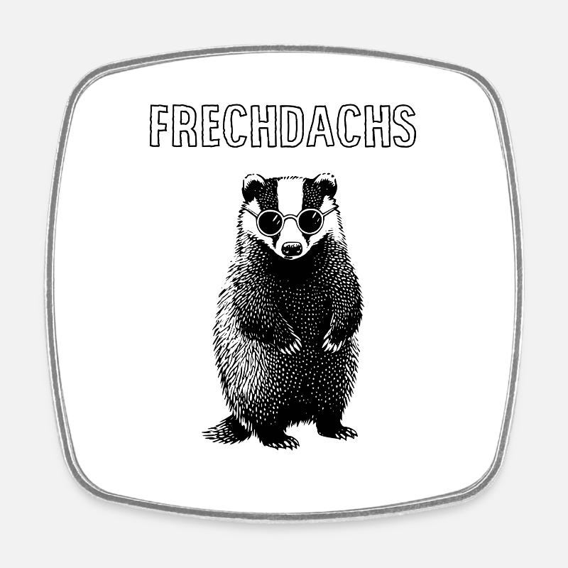 Frechdachs - Viereckiger Kühlschrankmagnet - Weiß
