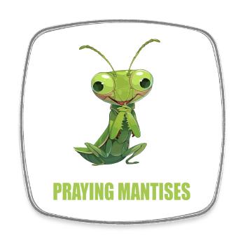 Mantes religieuses Mantes religieuses - Magnet carré - blanc - Devant