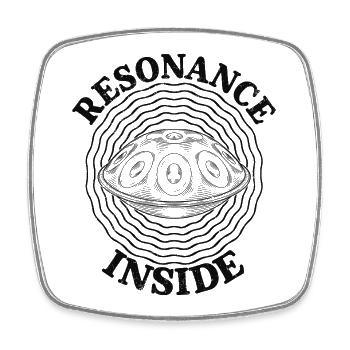 Resonance Inside Handpan - Viereckiger Kühlschrankmagnet - Weiß - Vorne