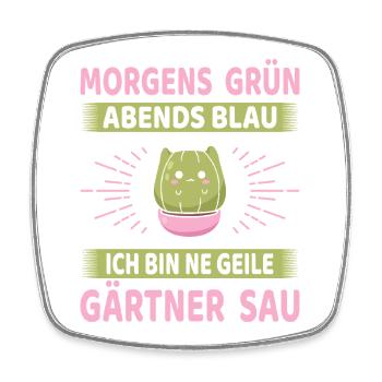Gartenbau Gärtner Garten Gartenarbeit Sprüche - Viereckiger Kühlschrankmagnet - Weiß - Vorne