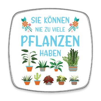 Gärtner Spruch Gärtnerei Hobbygärtner Kleingärtner - Viereckiger Kühlschrankmagnet - Weiß - Vorne