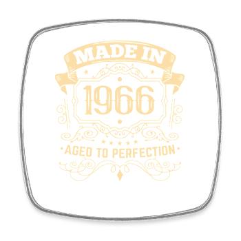 60e anniversaire Vintage 1966 Design - Magnet carré - blanc - Devant
