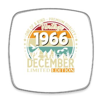 59e anniversaire Millésime décembre 1966 - Magnet carré - blanc - Devant