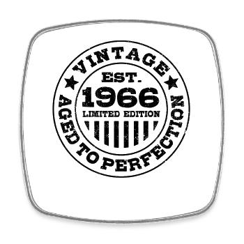 Vintage 1966 Limited Edition Retro Geburtstag - Viereckiger Kühlschrankmagnet - Weiß - Vorne
